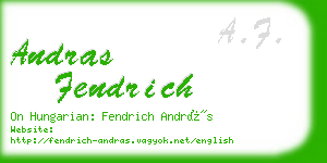 andras fendrich business card